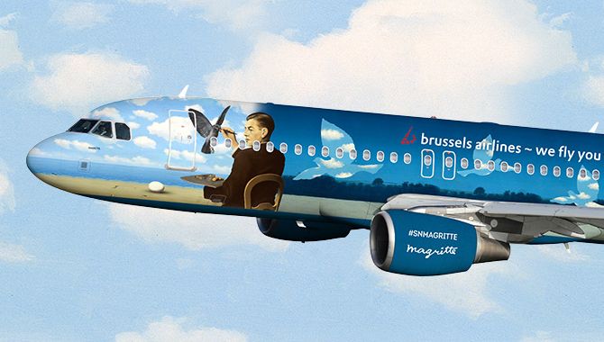 Brussels A320 Magritte