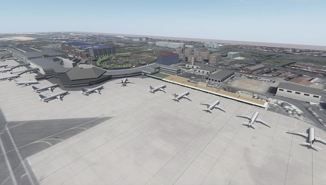 TLS 2018 aerogare avec jetee hall A