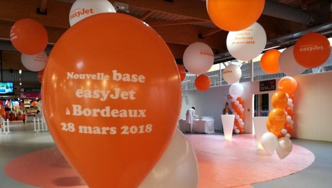 easyJet base Bordeaux ballons