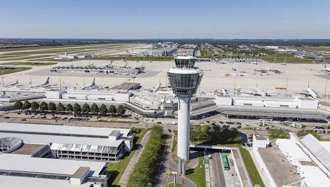 Munich aeroport vue aerienne