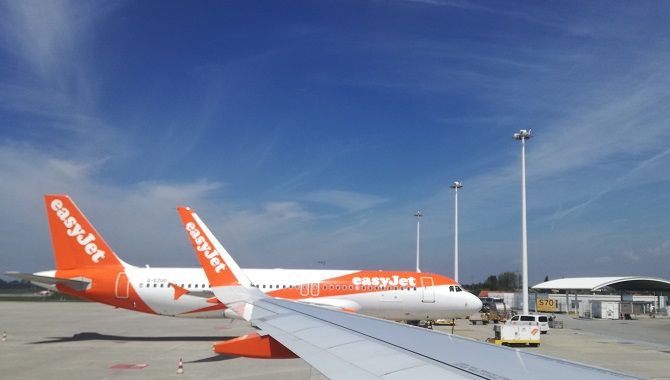 easyJet A320 et aile parking