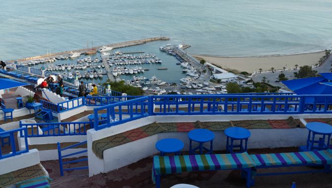 Tunisie Sidi Bou Said cafe des delices terrasse