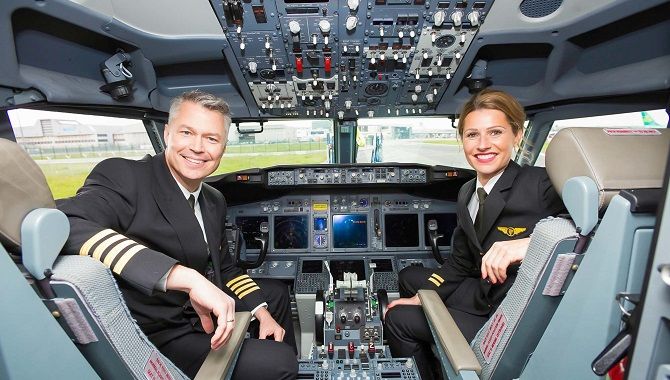 Ryanair pilotes flightdeck